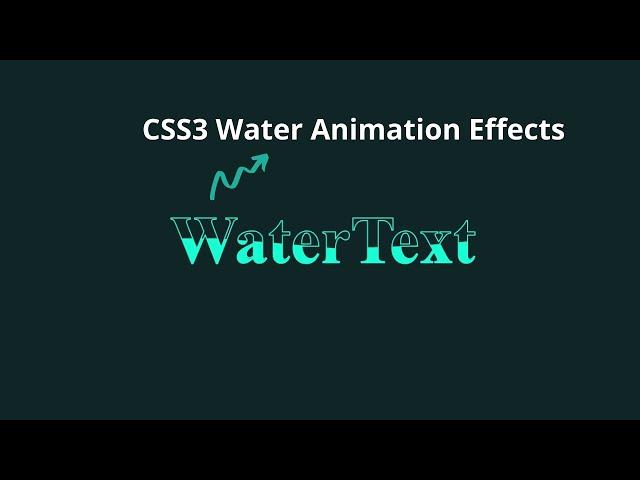 CSS3 Water Wave Text Animation Effects Using Clip-path |  HTML CSS Tutorial