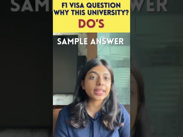 Best answer for Why this university  | USA F1 visa