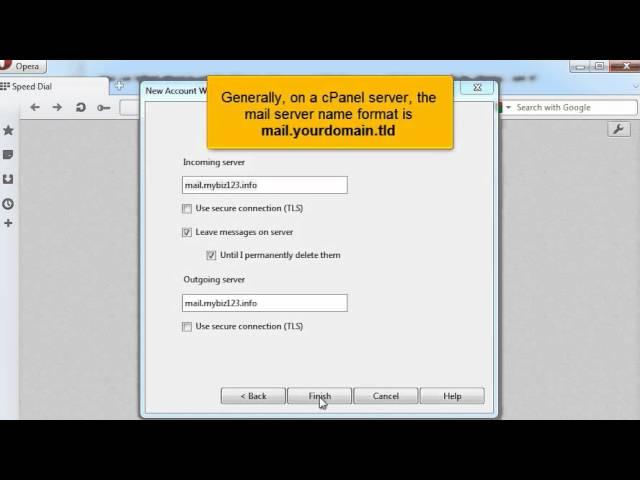 Opera E-mail Setup Tutorial