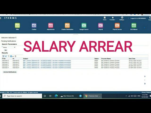 IFHRMS Salary Arrear Bill Preparation Method in Tamil Full Details about Salary Arrear in ifhrms