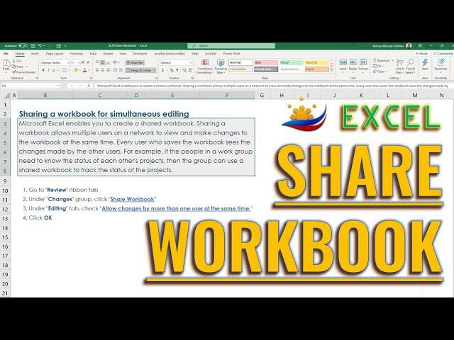 Excel How to Share a Workbook