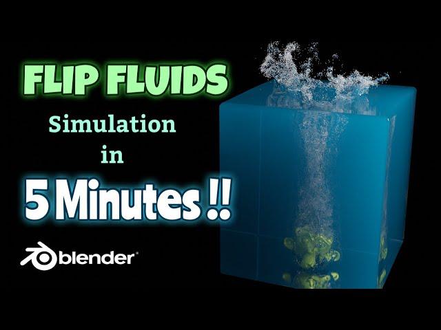 BLENDER: Create Fluid Simulation with “FLIP FLUIDS” in 5 MINUTES !!