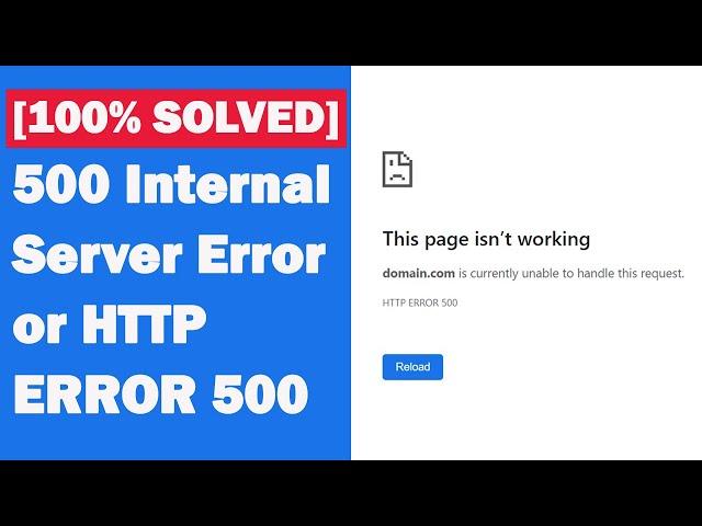 [100% SOLVED] - 500 Internal Server Error or HTTP ERROR 500