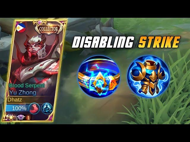 DISABLING STRIKE EMBLEM WITH SLOW OF THUNDER BELT PERFECT COMBO! | YU ZHONG EMBLEM SET 2022 - MLBB