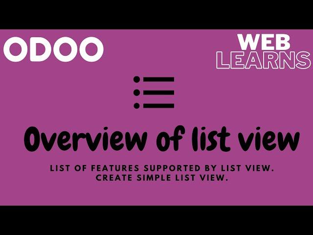 How to create list view in odoo? | odoo views tutorial | tree view