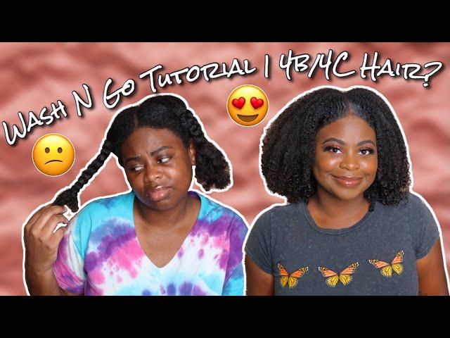 BEGINNER FRIENDLY WASH N GO TUTORIAL On Medium Length Natural Hair | Type 4 Hair | Tiyonna B