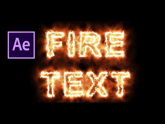 After Effects Tutorial: Fire Text Reveal | Burning text animation