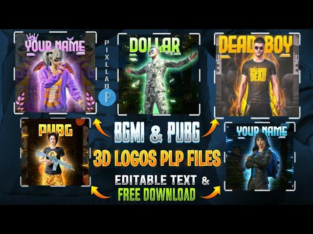 Pubg 3D Logos Plp Files Pack| Bgmi 3d logos plp files| pubg logos plp files for pixllab|3d logos plp