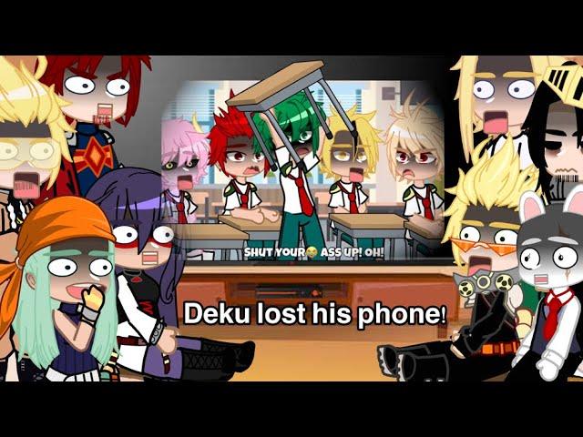 Pro heroes, LOV and Parents react to Deku lost his phone || mha/bnha || Gacha Club/Life || my au ||