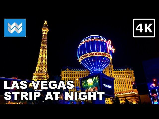 [4K] Las Vegas Strip at Night - 2 Hour Virtual Walking Tour & Travel Guide