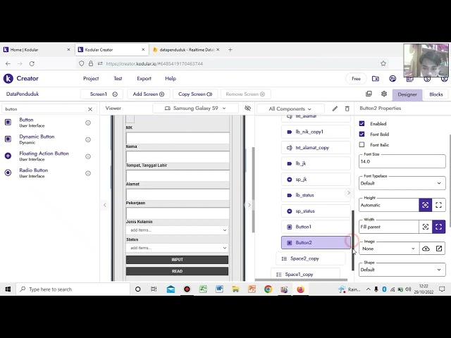 Aplikasi Pengelolaan Data Penduduk Kodular x Firebase Realtime Database