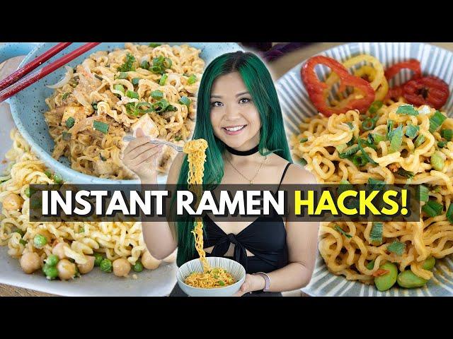 3 New Ways to Eat Instant Noodles (Vegan Instant Ramen HACKS!)