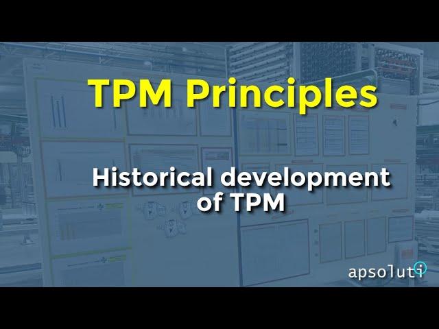 Historical development of TPM.