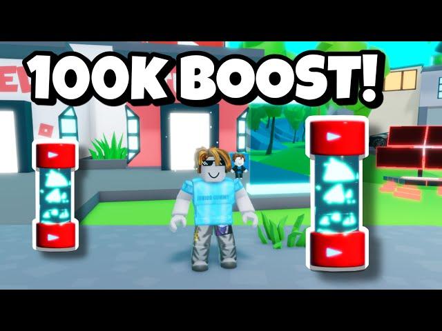 I GOT AN INSANE TRADE FOR THE 100K BOOST PLAQUE IN YOUTUBE SIMULATOR!!