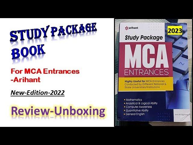 A Complete Study Package for MCA Entrances - Arihant||Book review 2023