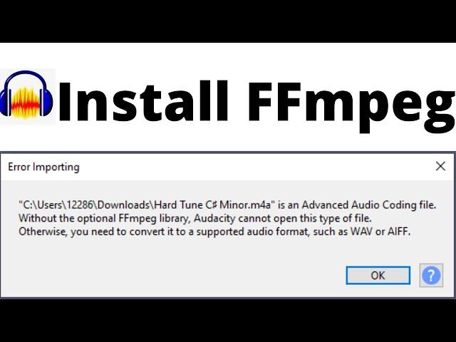 How to install ffmpeg for audacity in Window 10 | fix without optional ffmpeg library | Sameh ulhaq