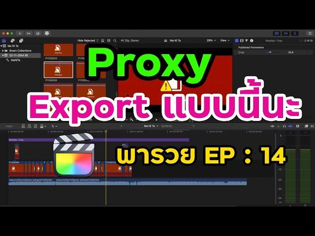 ทำ Proxy แล้ว Export แบบนี้นะ | Final Cut Pro พารวย [ EP : 14 ]