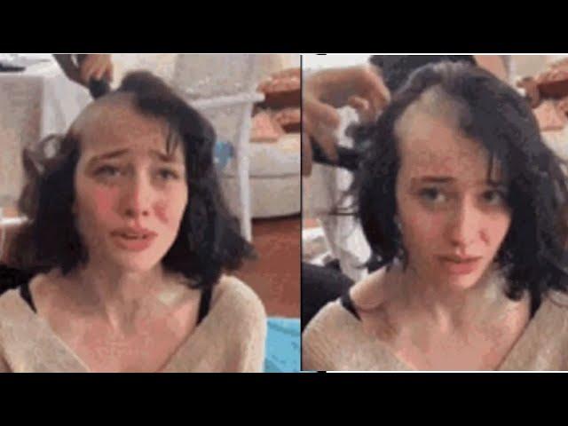 Crying and Forced Beautiful Girl Forced Head Shave 2024 || Forced Head Shave || Force Head Shave