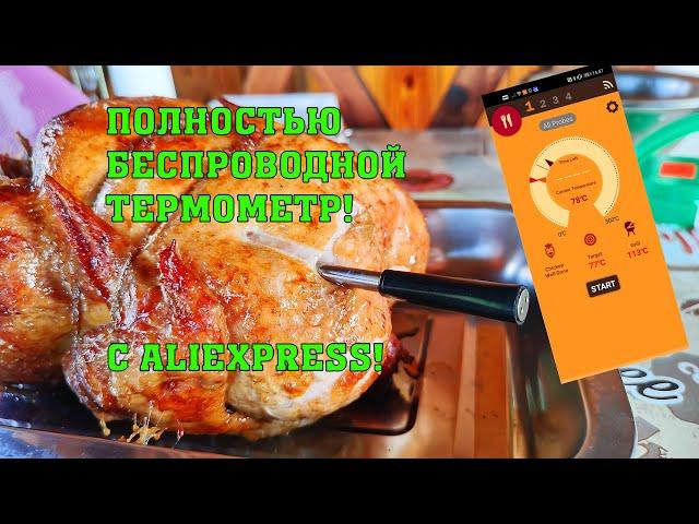 Полностью беспроводной термометр для мяса с Aliexpress! Аналог Meater. Работает по Bluetooth.