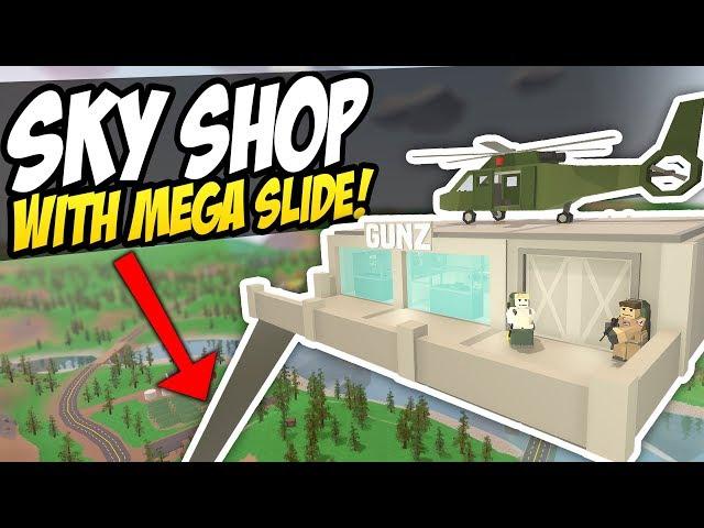 SKY SHOP WITH MEGA SLIDE - Unturned Gun Store | Shop Roleplay!