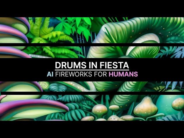 Fiesta in Drums (AI music video)  Audio-Reactive