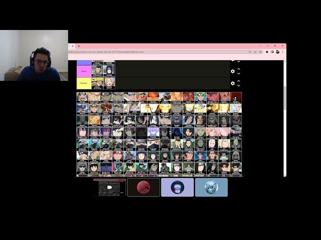 JTHEGREAT NARUTO TIER LIST! | All characters - Part 1