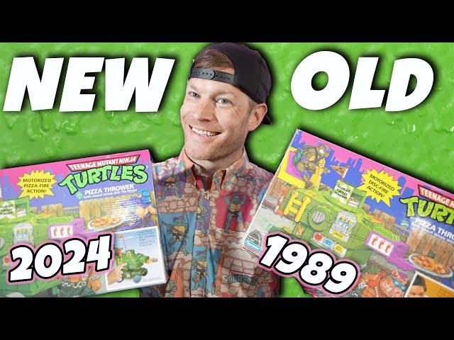 Playmates Ninja Turtles Pizza Thrower Reissue Review & Comparison!