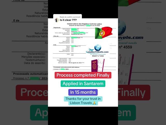 Portugal nationality / citizenship process completed