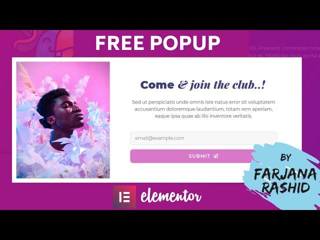 How to create a popup with elementor free