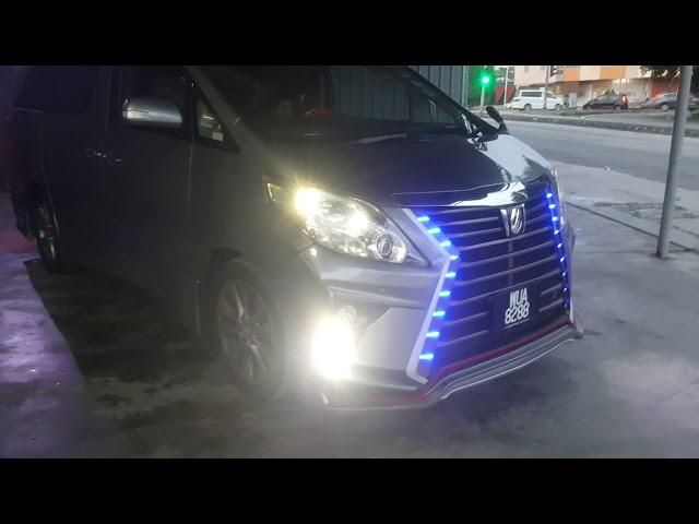 TOYOTA ALPHARD 20SERIES 2008-14 J-EMOTION DESIGN AND CUSTOM MADE BODYKIT AND CUSTOM NEON LIGHT