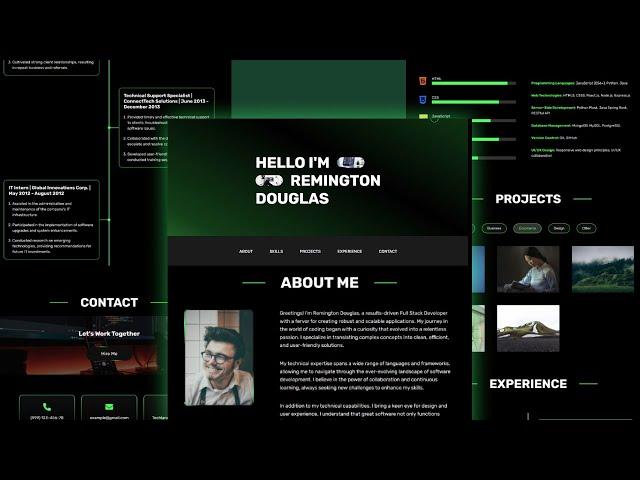Build A Professional Web Developer Portfolio From Scratch | HTML, CSS and JavaScript