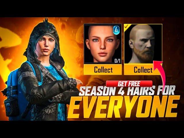  Get  Free Season 4 Face & Season 5 Hair Style | Get Free Old Season Beard New Trick | PUBGM