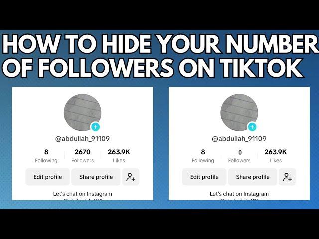 How to Hide Number of Followers on TikTok (2023) | Hide TikTok Followers