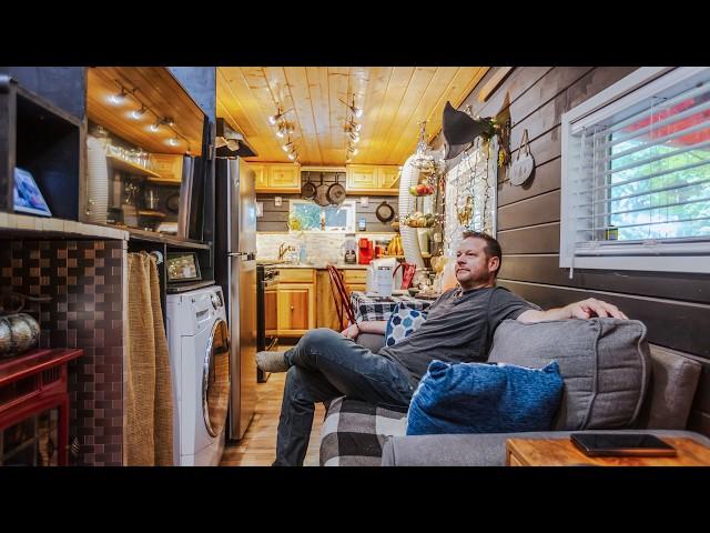 Debt Free Tiny House Living on His Own Land