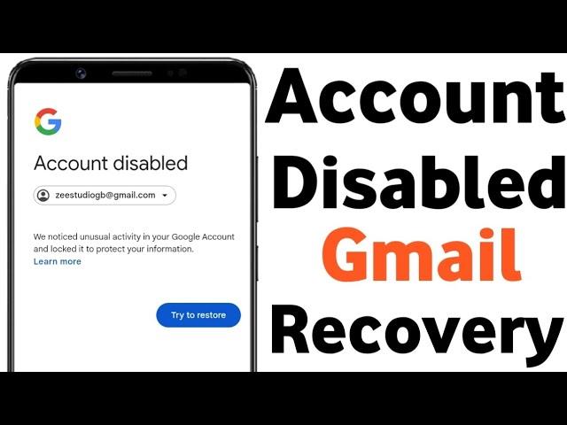 Account disabled gmail solution | gmail disabled how to enable | disable account ko recover kase kre