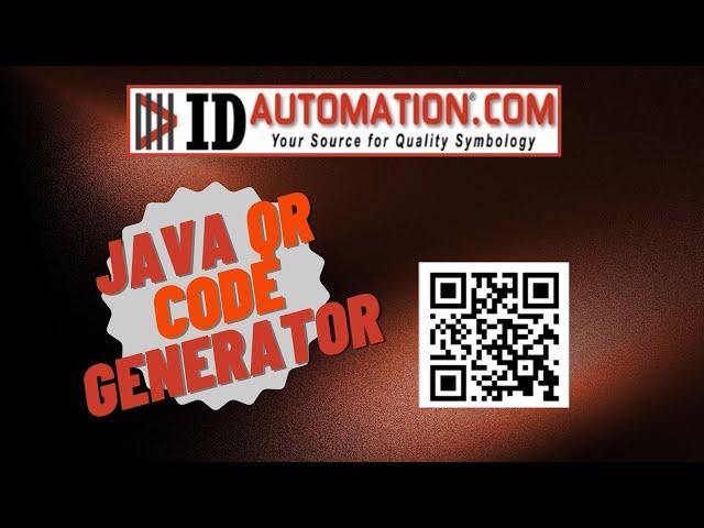 IDAutomation Java 2D QR Code Barcode Generator