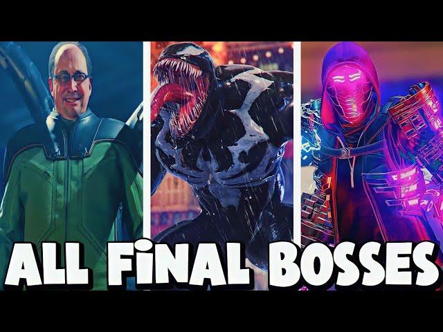 ALL FINAL BOSSES AND ENDING IN MARVEL SPIDER MAN GAMES (2018-2023)