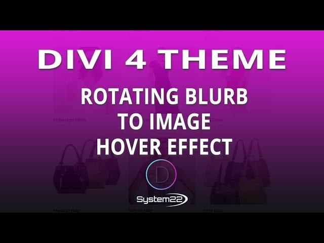 Divi 4 Rotating Blurb To Image Hover Effect 