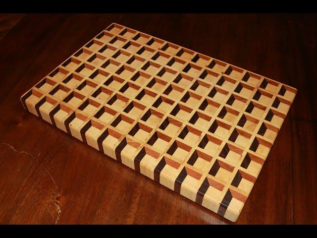 Making Incredible 3D End grain Cutting Board Tutorial