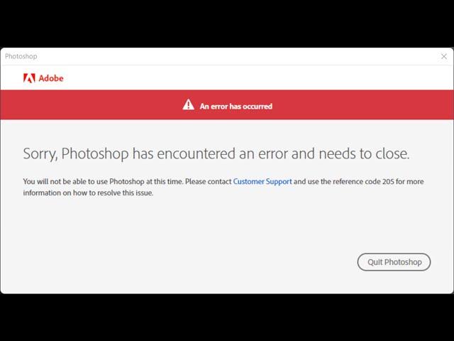 Photoshop Opening Errors Solution