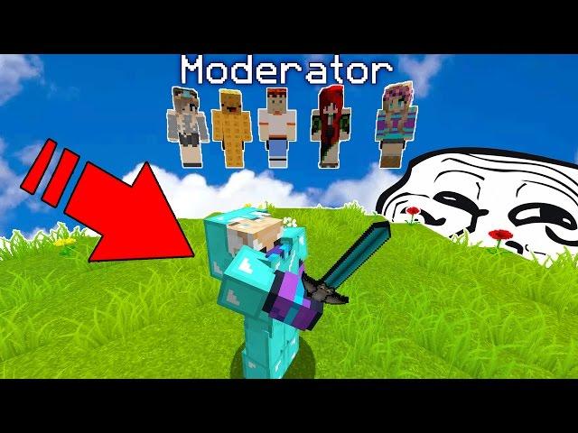 TESTING MY MODERATORS & HACKING ON MY SERVER (Minecraft Trolling)