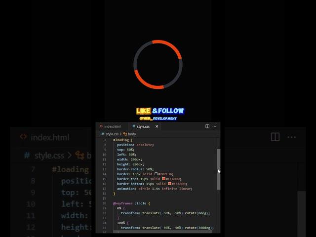 How to create a loader using CSS? #javascript #frontend #animation #loader #loading  #cssloader