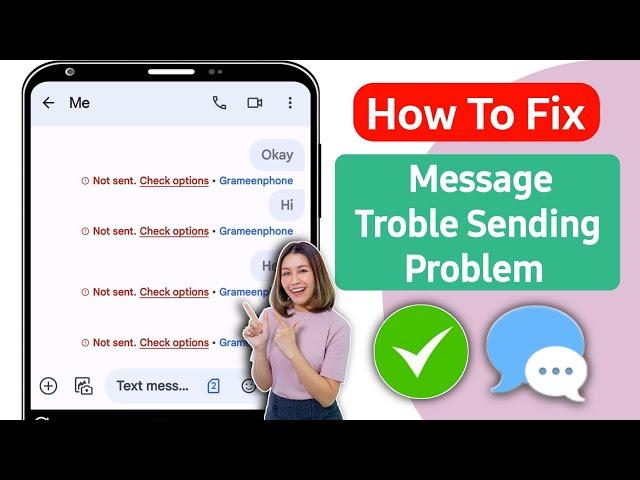 Not Sending Check Option Problem | Fix Messages Trouble Sending Problem | Message Not Sending