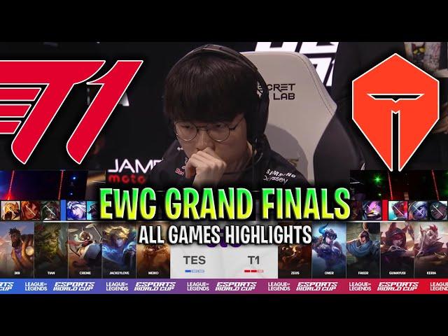 FAKER YASUO MID! - T1 vs TES ALL GAMES HIGHLIGHTS EWC 2024 - SKT T1 vs TOP ESPORTS EWC 2024 Finals