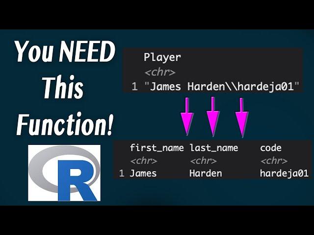 Separate Function in R - How to Separate One Column into Two Variables