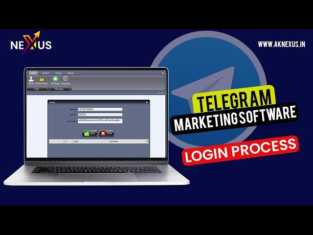 Telegram Marketing Software. Login Process