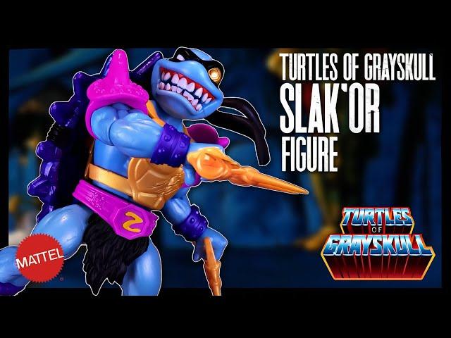 Mattel Masters Of The Universe Turtles Of Grayskull Sla'kor Figure | @TheReviewSpot