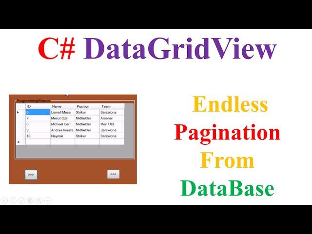 C# DataGridView MySQL  -  Custom Endless Paging