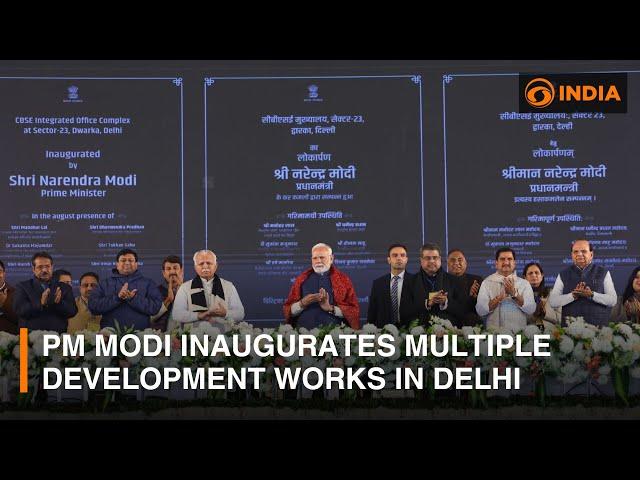 India's PM Modi inaugurates multiple development projects in Delhi | DD India Live