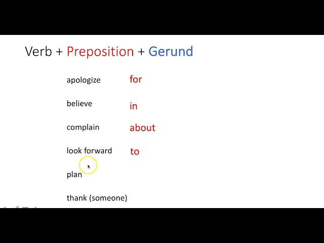 Gerunds after Prepositions
